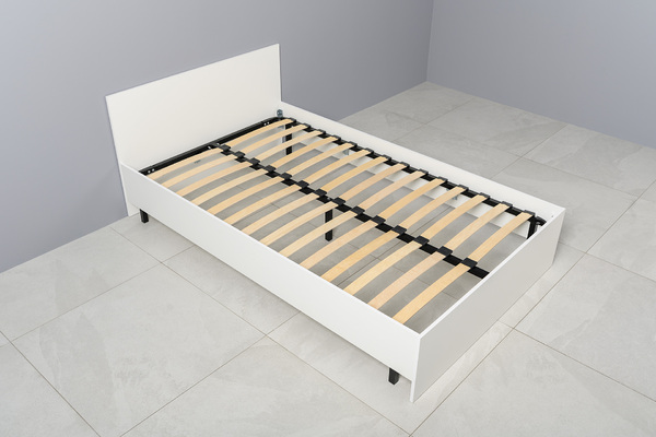 Кровать Эйр 11.46.01 с ортопедическим основанием, белый РЕ шагрень, спальное место 120 х 200