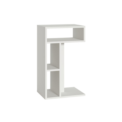 Стол журнальный, подставка Эйр 12.114 белый РЕ шагрень, вертикальная и горизонтальная установка