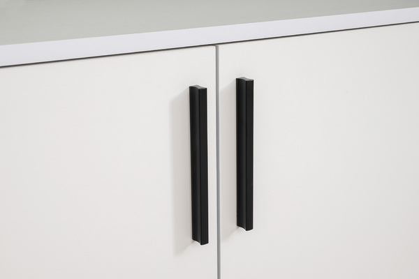 Тумба под ТВ Эйр 16.55 белый PE шагрень, собирается на любую сторону