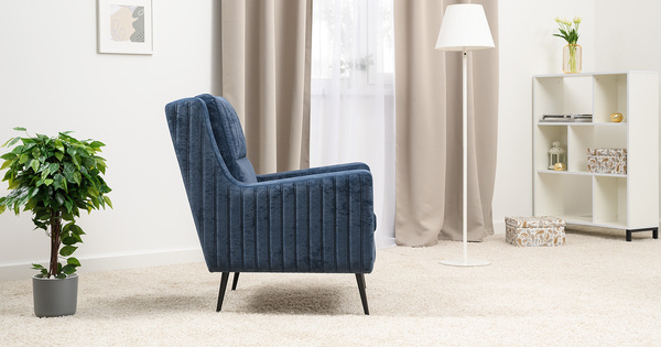 Кресло для отдыха Изабель ТК 739 велюр Романс нейви темно-синий