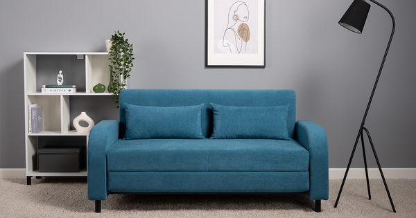 Диван-кровать прямой Киото ТД 784 велюр Epic 75 azuro синий