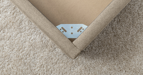 Кровать Миа 180 рогожка бежево-коричневый, кант желтовато-коричневый с ортопедическим основанием и подъемным механизмом