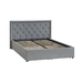 Кровать Марион 140 велюр OCEAN 023 серый с ортопедическим основанием и подъемным механизмом (спальное место 140 х 200)