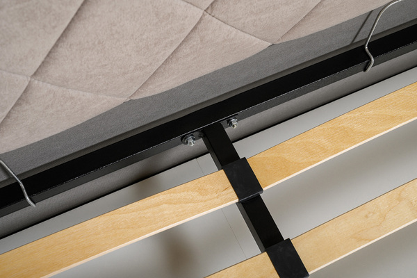 Кровать Марион 180 велюр OCEAN 005 темно-бежевый с ортопедическим основанием и подъемным механизмом (спальное место 180 х 200)