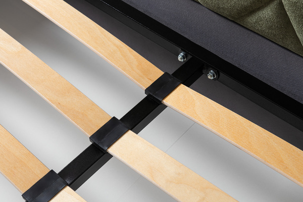 Кровать Марион 140 велюр OCEAN 012 темно-зеленый с ортопедическим основанием и подъемным механизмом (спальное место 140 х 200)