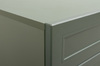 Комод Марион 16.256 дымчатый зеленый K521, олива шагрень AG 1050 ПВХ, белый PE шагрень