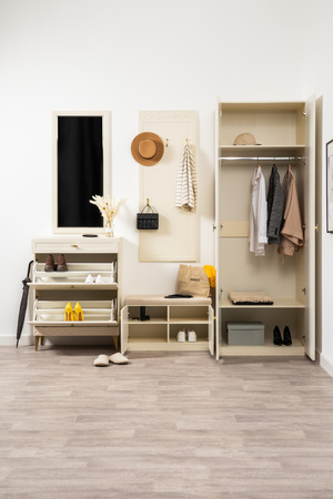 Шкаф двустворчатый Марион 16.340.02 слоновая кость С341 PE, слоновая кость 6898 ПВХ