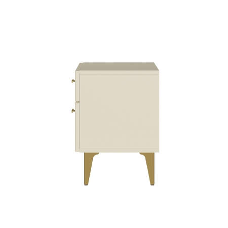 Тумба прикроватная Марион 16.14 слоновая кость С341 PE, слоновая кость 6898 ПВХ, белый PE шагрень