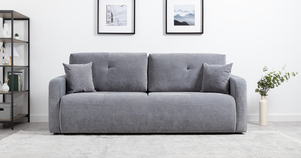 Диван-кровать прямой Марсель ТД 701 велюр Aura 20 серый