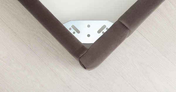 Кровать Милана 160 велюр серо-коричневый с ортопедическим основанием и подъемным механизмом