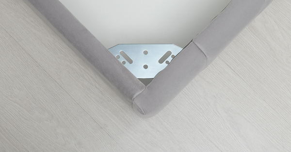 Кровать Милана 160 велюр светло-серый с ортопедическим основанием и подъемным механизмом