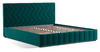 Кровать Милана 180 велюр сине-зеленый с ортопедическим основанием и подъемным механизмом