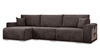 Диван-кровать угловой Оксфорд 711 композиция 2, Muza 06 темно-коричневый, модульная система, сборка на любую сторону