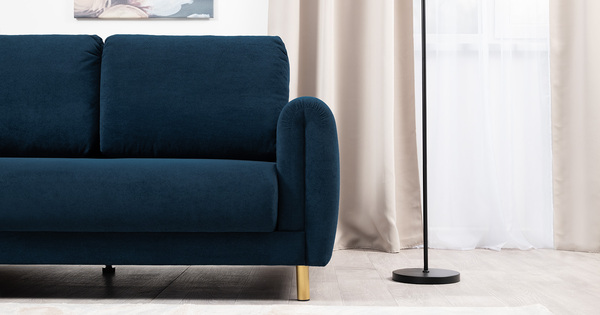 Диван-кровать прямой Оникс ТД 208 велюр Ocean 017 синий