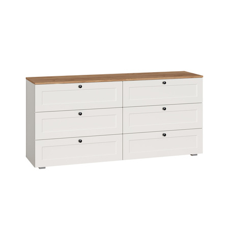 Комод Остин 16.240 белый PE шагрень, дуб вотан, белый РЕ шагрень ПВХ