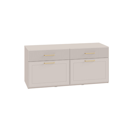 Гостиная Ричфорд композиция 2 без карнизов, кашемир 5981 BS, моно керамика D166-2 ПВХ, белый PE шагрень (собирается на любую сторону)