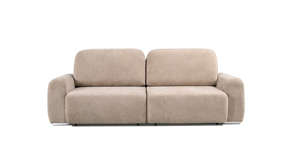 Диван-кровать прямой Тэдди 1502 композиция 1, букле Pique 006 бежевый, модульная система