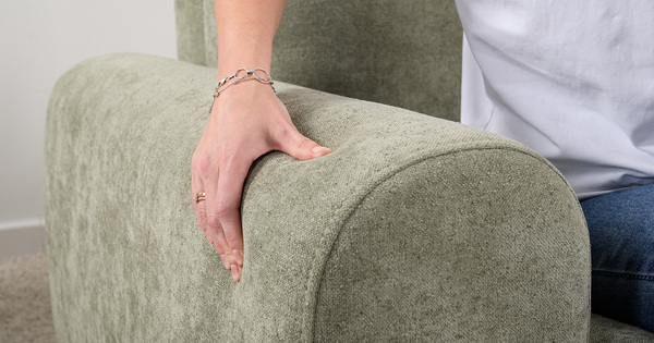 Диван-кровать прямой Тэдди 1503 композиция 1, букле Pique 007 оливковый, модульная система