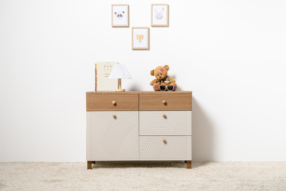 Комод Вупи 16.255 Дуб Верона мореный софт, Моно Керамика, Белый шагрень